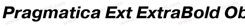 Pragmatica Ext ExtraBold Obl字体转换